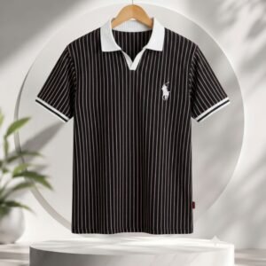 OLD MONEY STEP POLO- BLACK