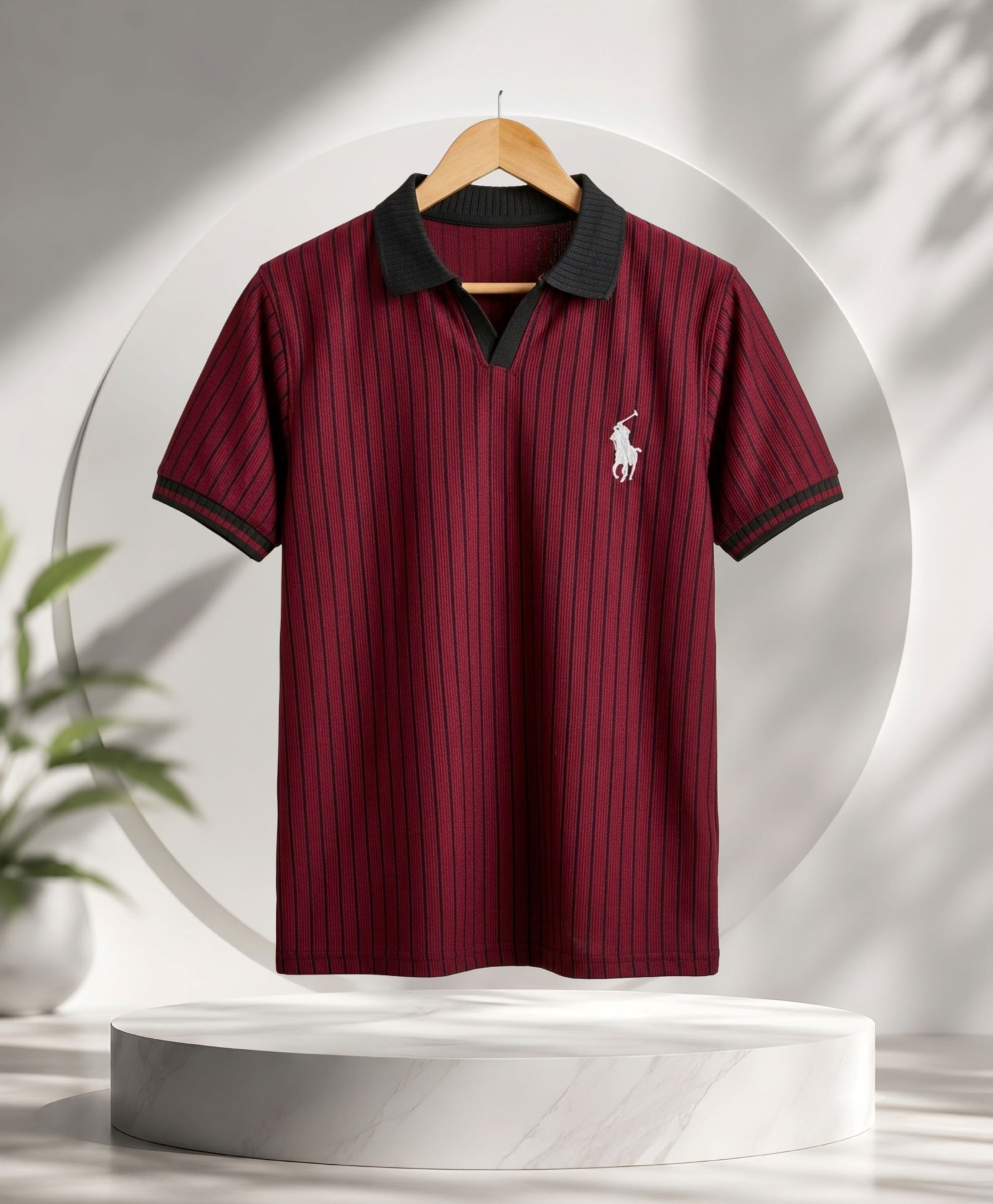 OLD MONEY STEP POLO- MAROON