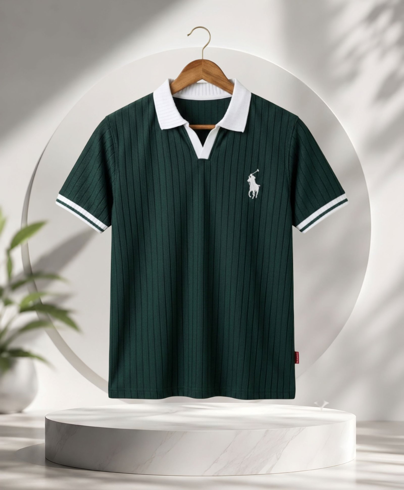 OLD MONEY STEP POLO- GREEN